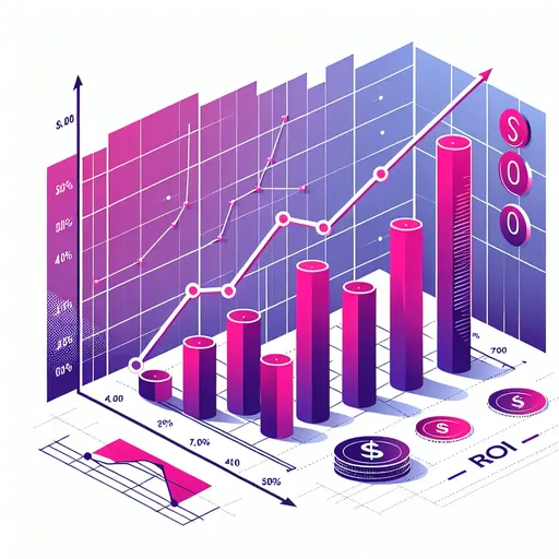 Graphique de retour sur investissement (ROI) avec une tendance à la hausse