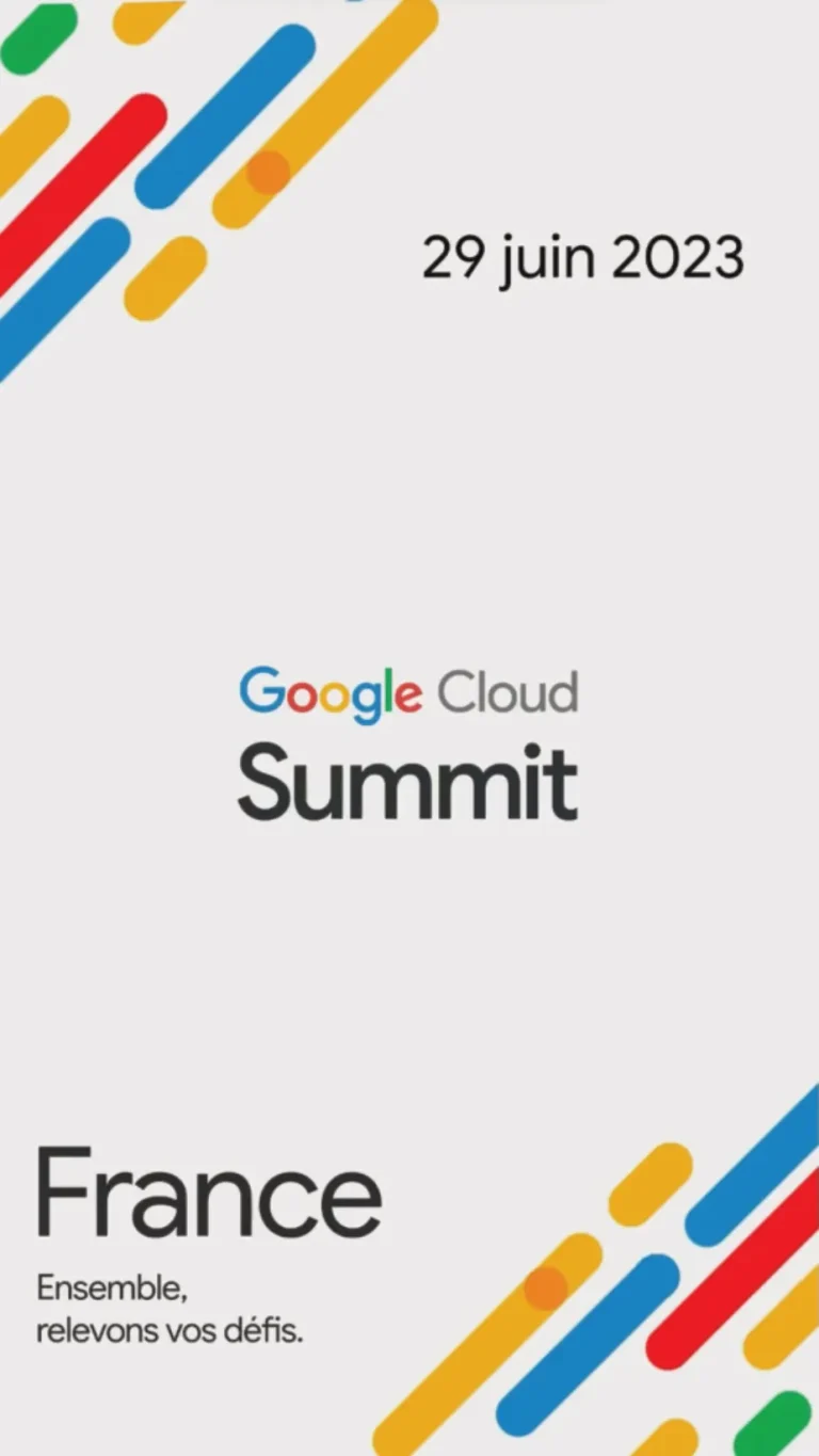 Cadre d'introduction personnalisé pour les vidéos capturées lors d'événements avec branding Google Summit.